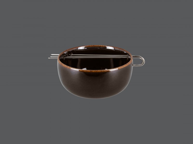 Салатник коричневый с отверстиями для шпажек d=13см объем 450мл RAK Porcelain «Sketches»