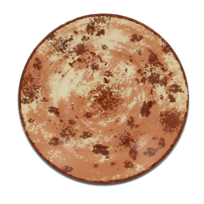 Блюдце круглое коричневое RAK Porcelain «Peppery», D=13 см