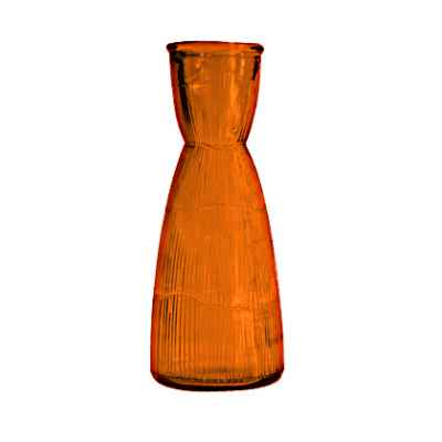 Емкость для интерьера (или ваза), h=25см., 0.9л л., стекло, цвет оранжевый