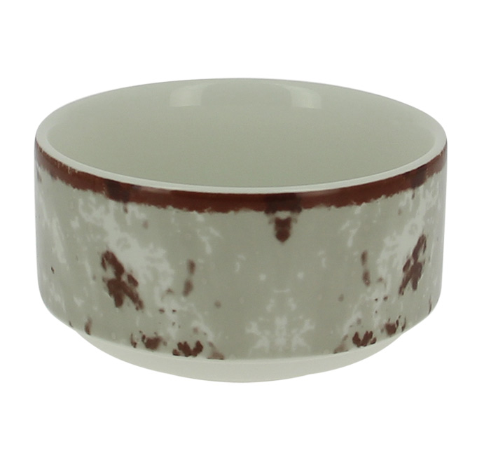 Салатник круглый штабелируемый серый RAK Porcelain «Peppery», 480 мл