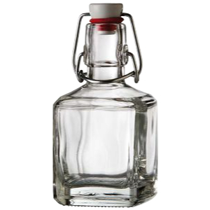 Бутылка с герметичной пробкой 6.7х6.7 h=14.5см объем 200мл. стекло прозрачное. Zieher,Германия Цена за 12шт.