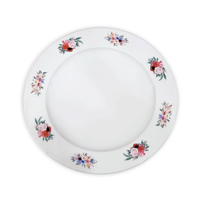  Тарелка круглая с декором d=23 см., глубокая, фарфор, цвет белый, AccessDEC, RAK Porcel