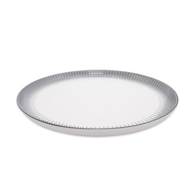 Тарелка круглая борт вертикальный d=25 см., плоская, фарфор, Vua