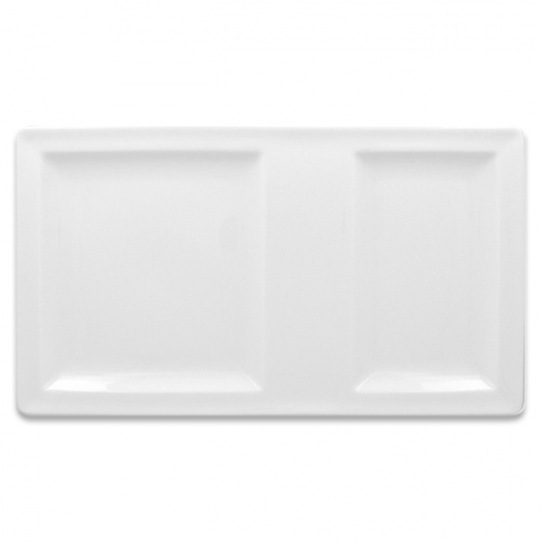Тарелка прямоугольная 2-х секционная RAK Porcelain «Classic Gourmet», 37х21 см
