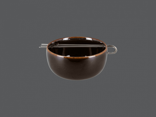 Салатник коричневый с отверстиями для шпажек d=13см объем 450мл RAK Porcelain «Sketches»