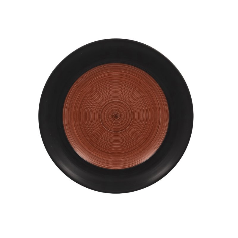 Тарелка круглая, плоская коричневая Trinidad Rak Porcelain, D=24