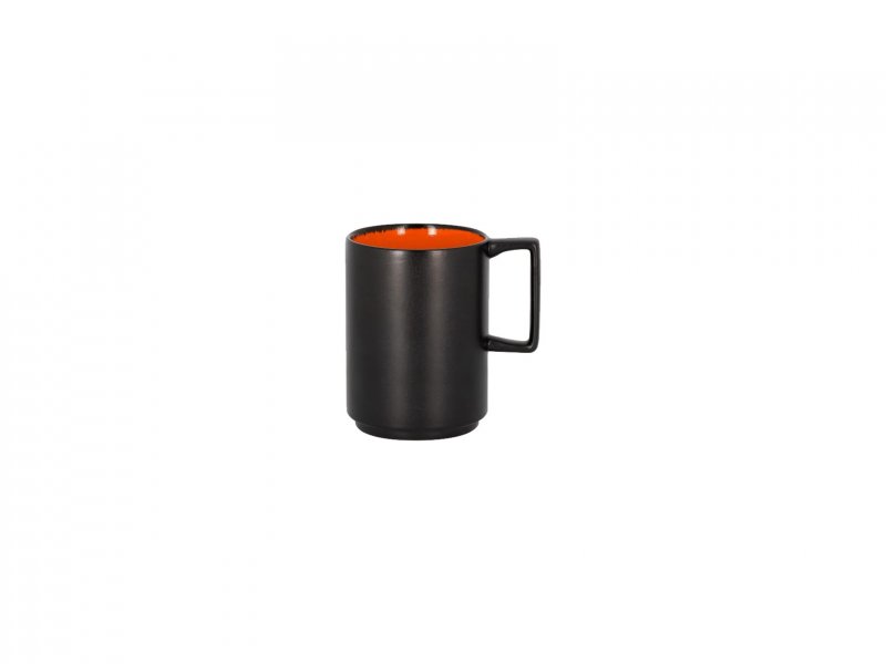 Кружка объем 330мл  цвет черный/оранжевый RAK Porcelain «Fire»