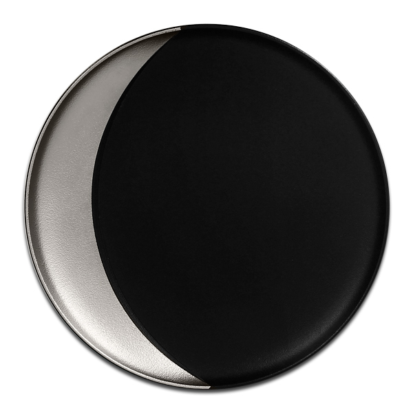 Тарелка круглая глубокая с серебряным бортом RAK Porcelain «Metalfusion», D=27 см