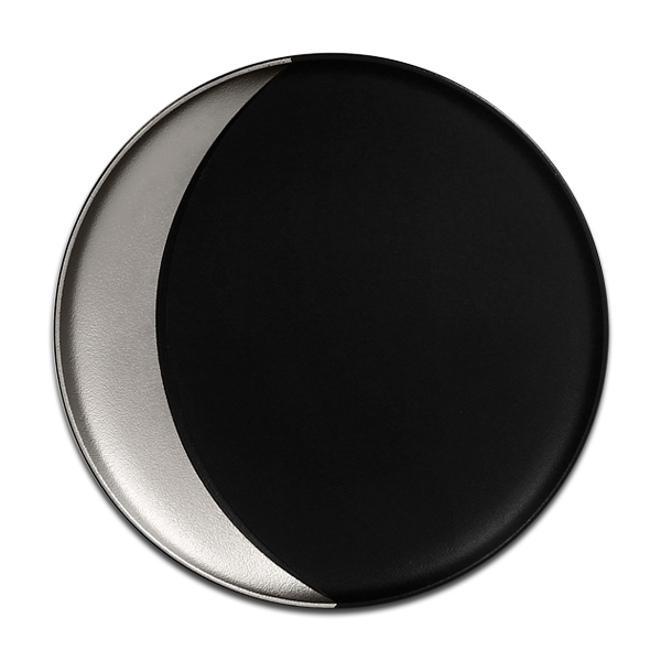 Тарелка круглая глубокая с серебряным бортом RAK Porcelain «Metalfusion», D=24 см