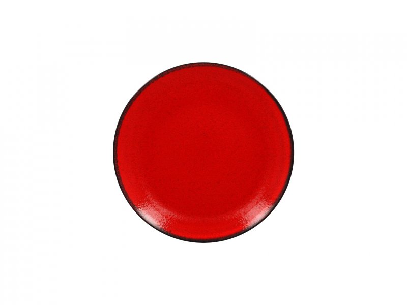 Тарелка "Coupe" d=24см цвет черный/красный RAK Porcelain «Fire»