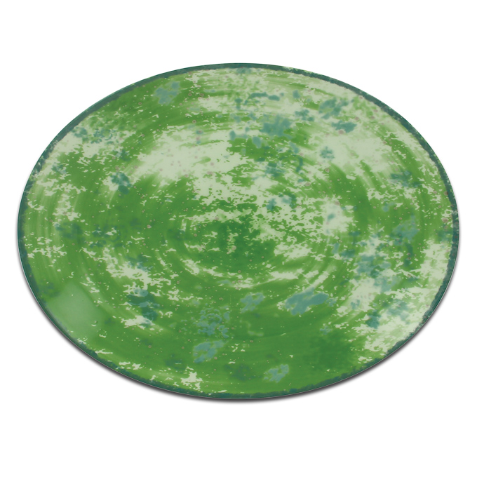 Тарелка овальная зеленая RAK Porcelain «Peppery», 36x27 см