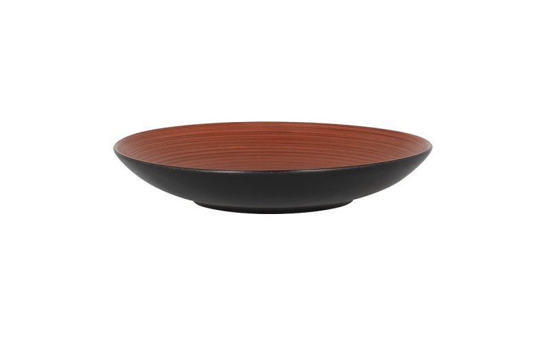 Тарелка "Coupe", глубокая коричневая Trinidad Rak Porcelain, D=23, 690 мл