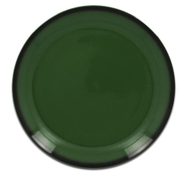 Тарелка круглая плоская зеленая RAK Porcelain «Lea», D=31 см