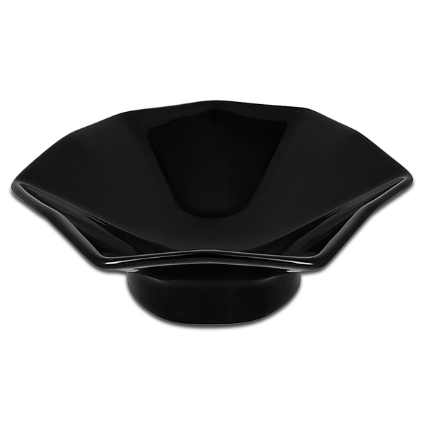 Салатник с формой цветка черный d=16см. объем 210мл. RAK Porcelain «Aurea»