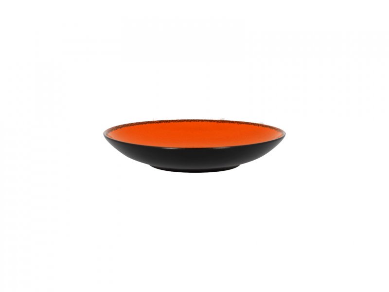 Тарелка "Coupe" глубокая объем 690мл d=23см цвет черный/оранжевый RAK Porcelain «Fire»