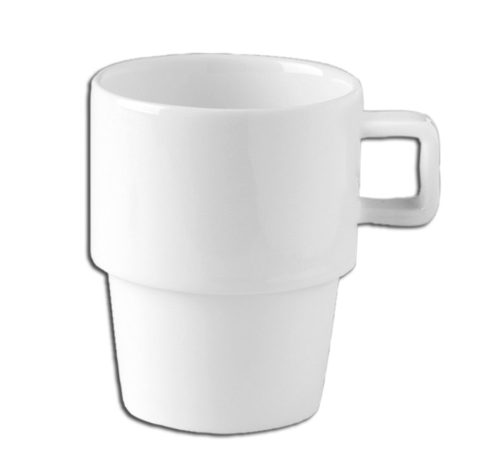 Чашка с квадратной ручкой штабелируемая RAK Porcelain «Minimax», 230 мл