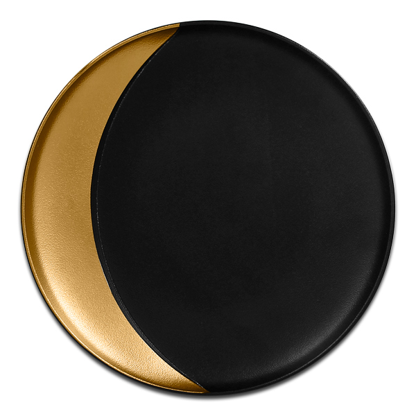 Тарелка круглая глубокая с золотым бортом RAK Porcelain «Metalfusion», D=27 см
