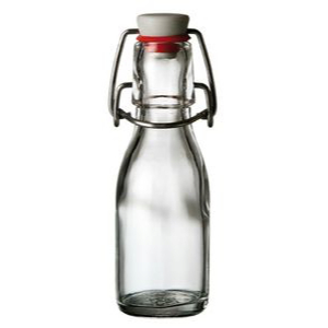 Бутылка с герметичной пробкой объем 100мл. стекло прозрачное. Zieher,Германия Цена за 12шт.