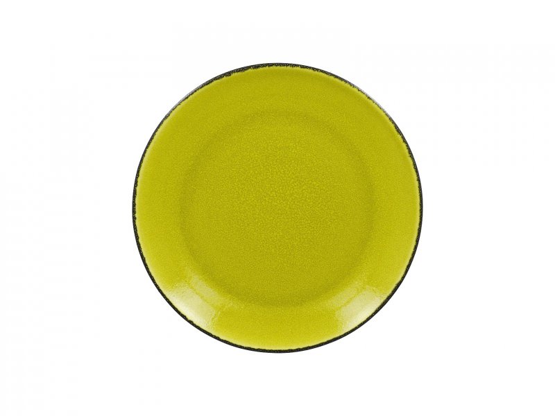 Тарелка "Coupe" d=27см цвет черный/зеленый RAK Porcelain «Fire»