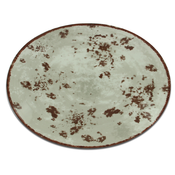 Тарелка овальная серая RAK Porcelain «Peppery», 36x27 см
