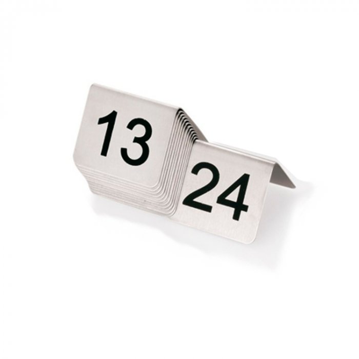 Набор настольных табличек с номерами 13-24 WAS, 5x5 см