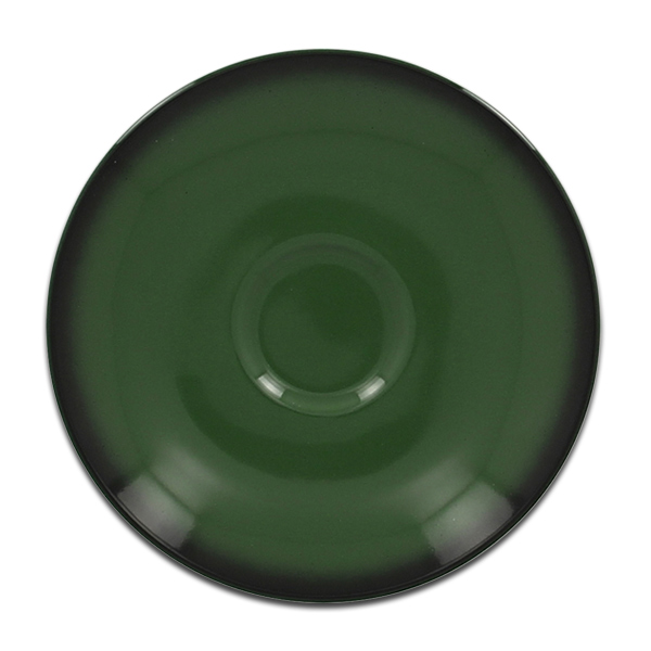 Блюдце круглое зеленое RAK Porcelain «Lea», D=13 см