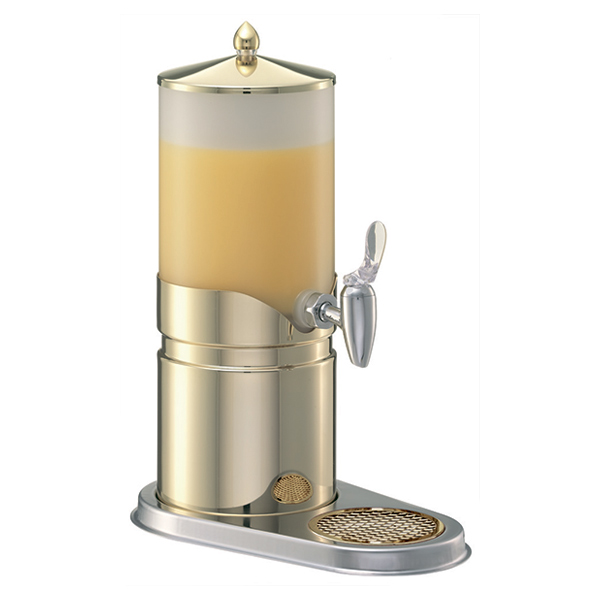 Диспенсер для сока с полупрозрачной колбой «Gold» Frilich, 2,5 л, 20,5x33,6 см, H=43,5 см