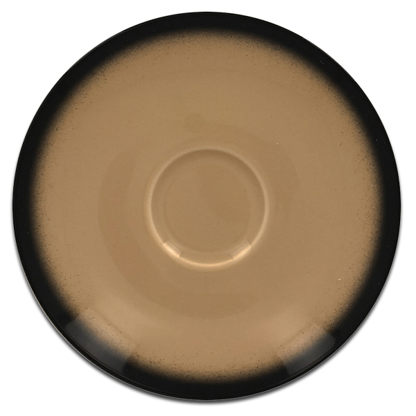 Блюдце круглое бежевое RAK Porcelain «Lea», D=17 см