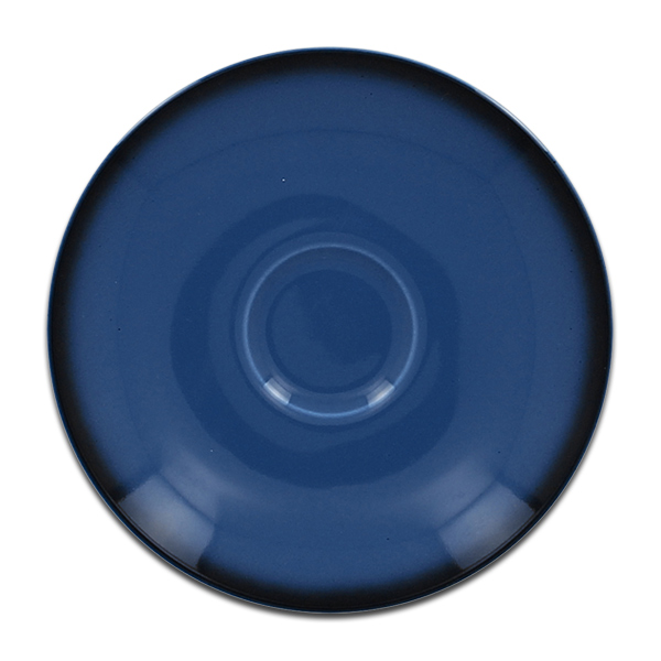 Блюдце круглое синее RAK Porcelain «Lea», D=13 см