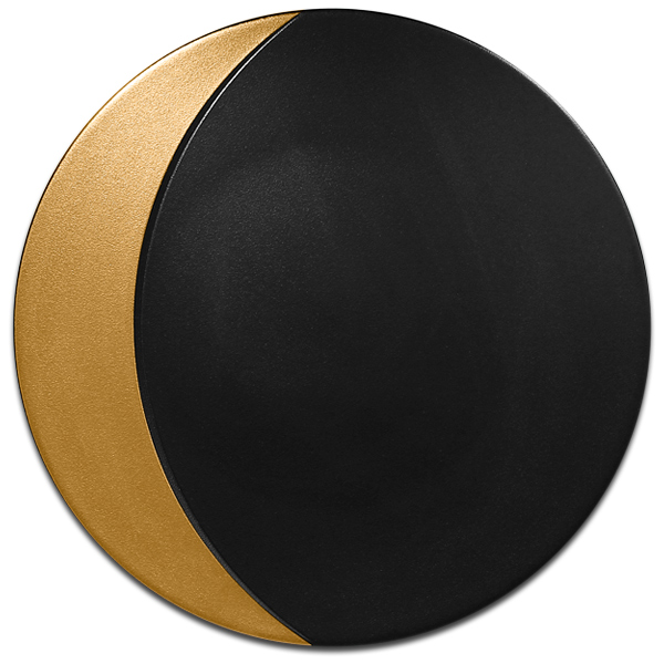 Тарелка круглая плоская с золотым бортом RAK Porcelain «Metalfusion», D=31 см