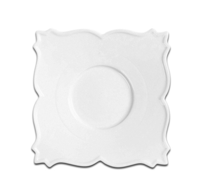 Блюдце квадратное RAK Porcelain «White Gold», 15x12 см