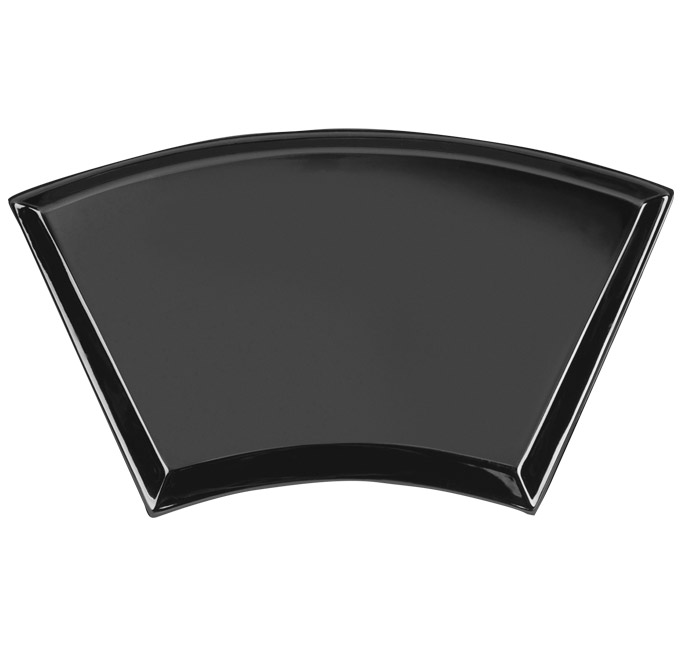 Тарелка черная сегмент 51х30см. RAK Porcelain «B.Concept»