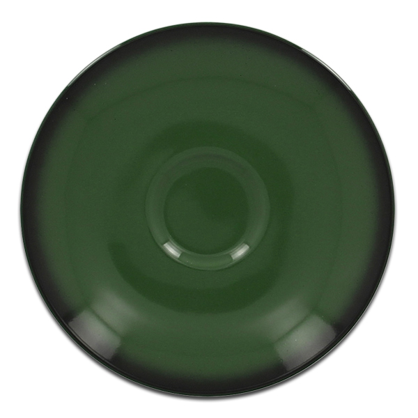 Блюдце круглое зеленое RAK Porcelain «Lea», D=15 см
