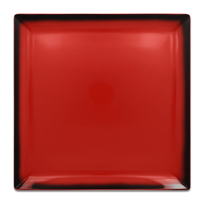 Тарелка квадратная плоская красная RAK Porcelain «Lea», 30x30 см