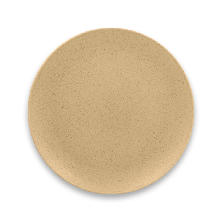 Тарелка "Coupe" круглая плоская Almond RAK Porcelain «GENESIS», D=18 см