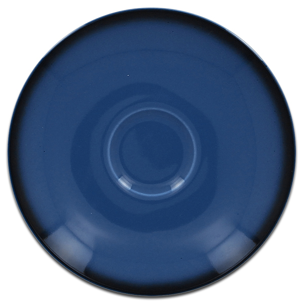 Блюдце круглое синее RAK Porcelain «Lea», D=17 см