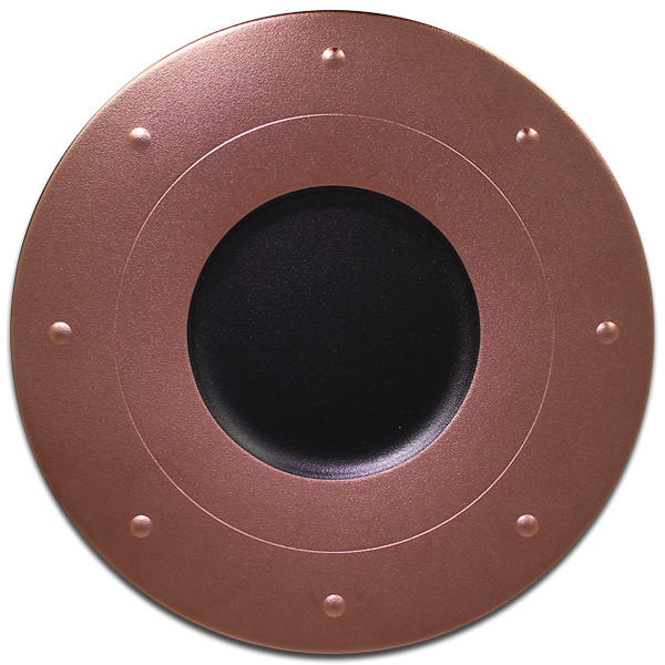 Тарелка круглая плоская с бронзовым бортом RAK Porcelain «Metalfusion», D=31 см