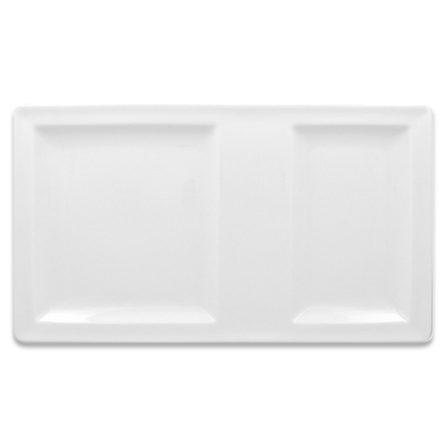 Тарелка прямоугольная 2-х секционная RAK Porcelain «Classic Gourmet», 37х21 см
