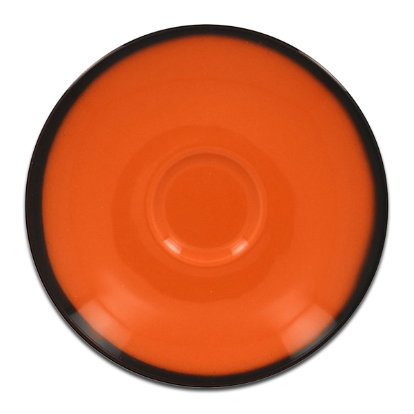 Блюдце круглое оранжевое RAK Porcelain «Lea», D=13 см