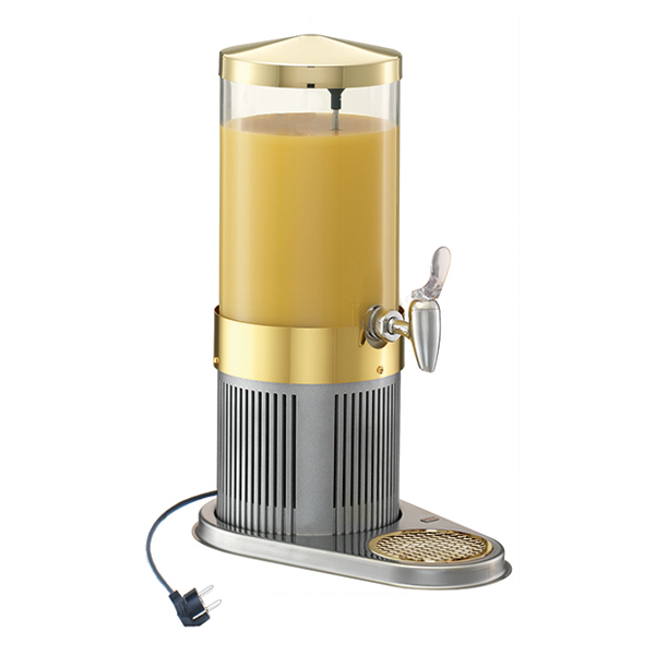 Диспенсер для сока с электрической системой охлаждения и прозр.колбой «Gold» Frilich, 5 л, 23,5х37см