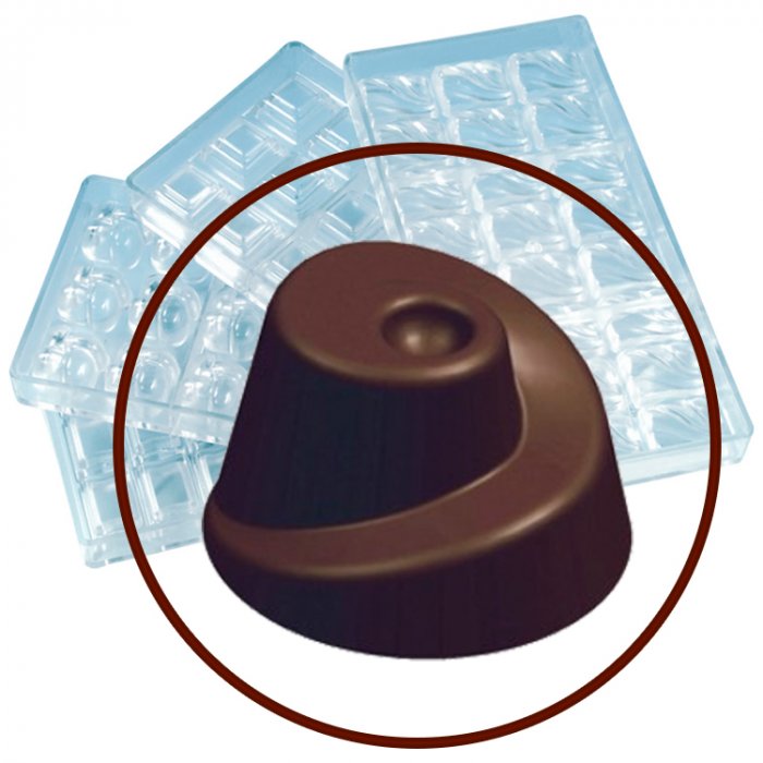 Форма кондитерская для шоколадных конфет «Фантазия» из 21 ячеек по 2.9x1.8x1.6 см п/к WAS, 27.5х13.1