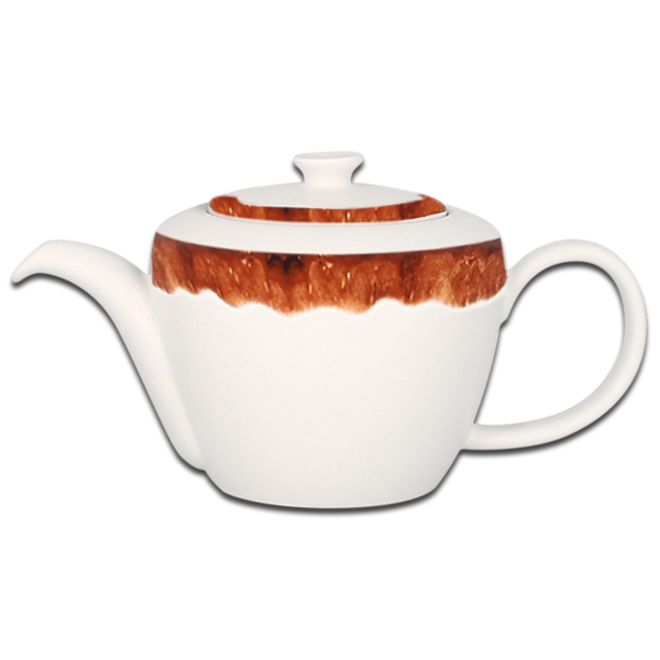 Чайник с красно-коричневым кантом RAK Porcelain «WoodArt», 400 мл