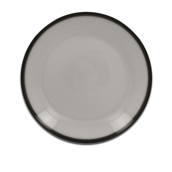 Тарелка круглая плоская серая RAK Porcelain «Lea», D=24 см