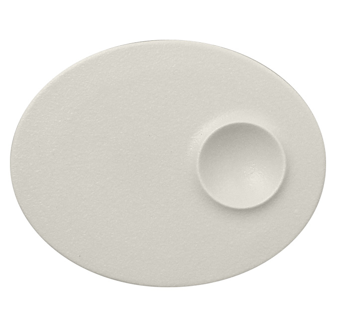 Тарелка овальная плоская RAK Porcelain «NeoFusion Sand», 18x11 см