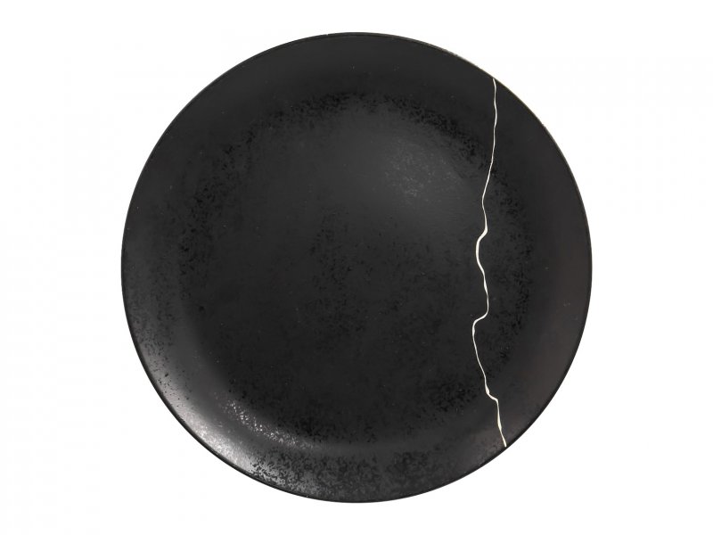 Тарелка "Coupe"круглая d=31см с серебряной полосой  RAK Porcelain «Kintzoo»