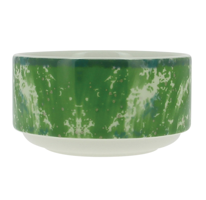 Салатник круглый штабелируемый зеленый RAK Porcelain «Peppery», 480 мл