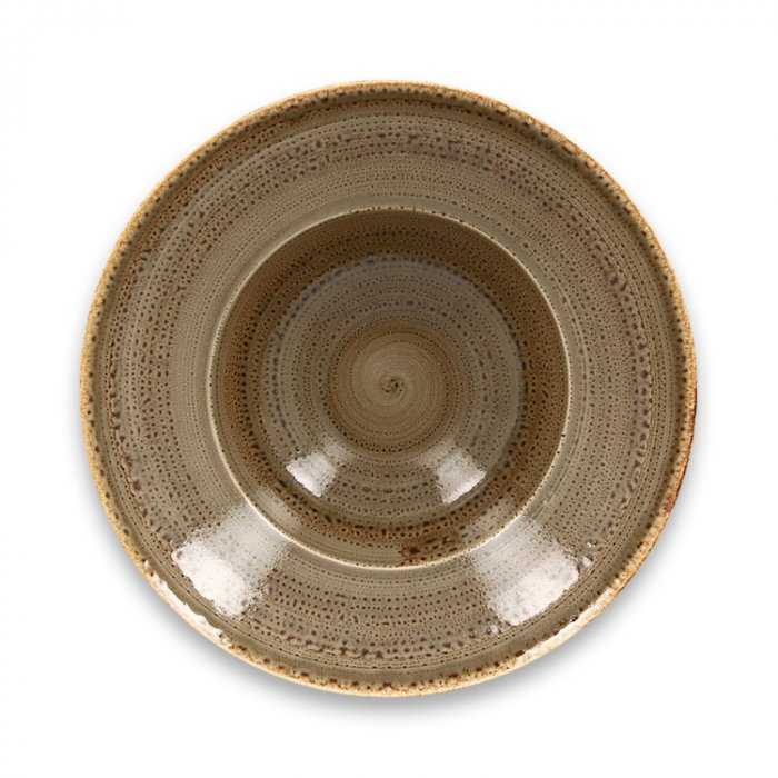 Тарелка круглая глубокая Alga RAK Porcelain «TWIRL», D=23 см, H=8 см, 320 мл
