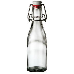 Бутылка с герметичной пробкой объем 200мл. стекло прозрачное. Zieher,Германия Цена за 12шт.