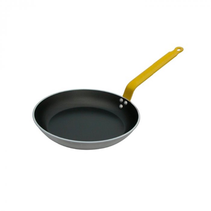 Сковорода алюминиевая с желтой ручкой de Buyer «Choc 5», D=20 см, H=3 см