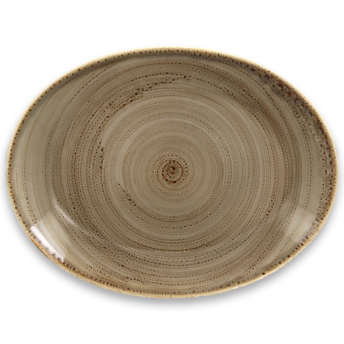 Тарелка овальная Alga RAK Porcelain «TWIRL», 36x27 см